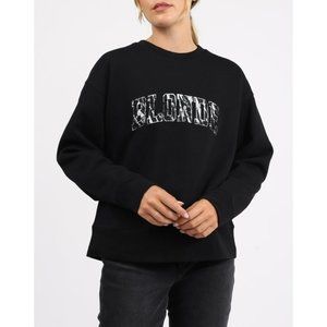 Brunette Blonde Zebra Step Sister Crew L/XL